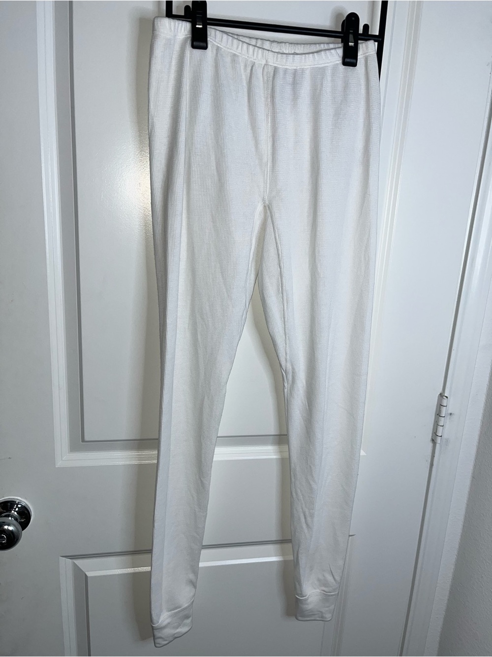 Fruit of the Loom Long John White Cozy Waffle Knit Winter Thermal Pants Sz Small